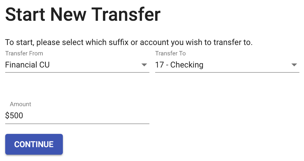 Select an account